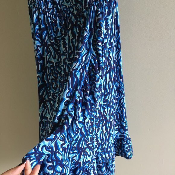 Lilly‎ Pulitzer Flor Navy Oh Buoy Strapless Dress - Picture 4 of 7